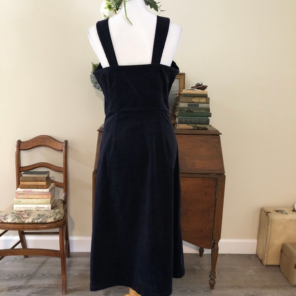 Kristinit brand navy corduroy dress with bronze buttons - Picture 4 of 4